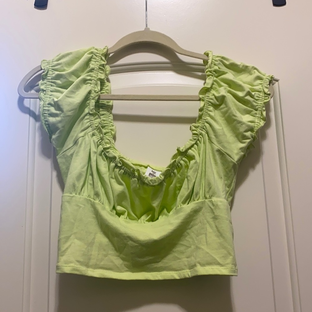 Lime green crop top